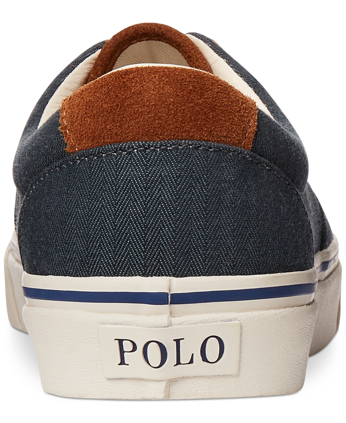 Shop Polo Ralph Lauren Men's Keaton Suede-trim Herringbone Sneaker In Navy