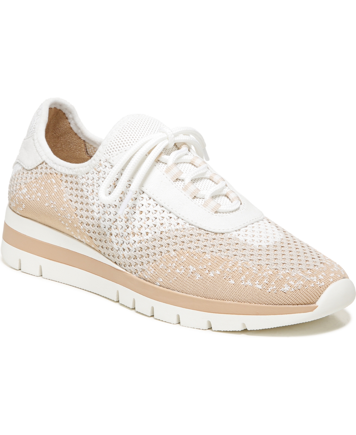 Soul Naturalizer Charlie-knit Slip-on Sneakers Women's Shoes In White/tan Fly Knit