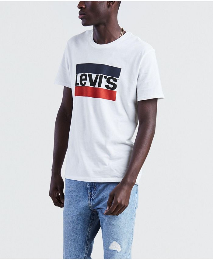 gespannen touw mechanisch Levi's Men's Sportswear Logo Graphic Crewneck T-shirt & Reviews - T-Shirts  - Men - Macy's