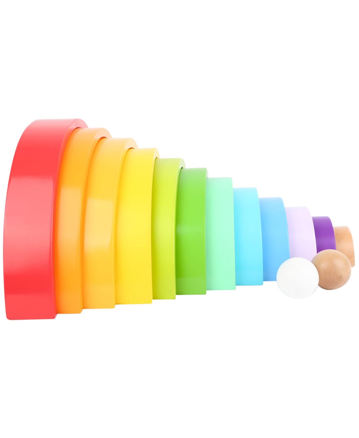 Shop Flat River Group Small Foot Wooden Toys Xl Wooden Rainbow Play Set, 9 Piece In Multi