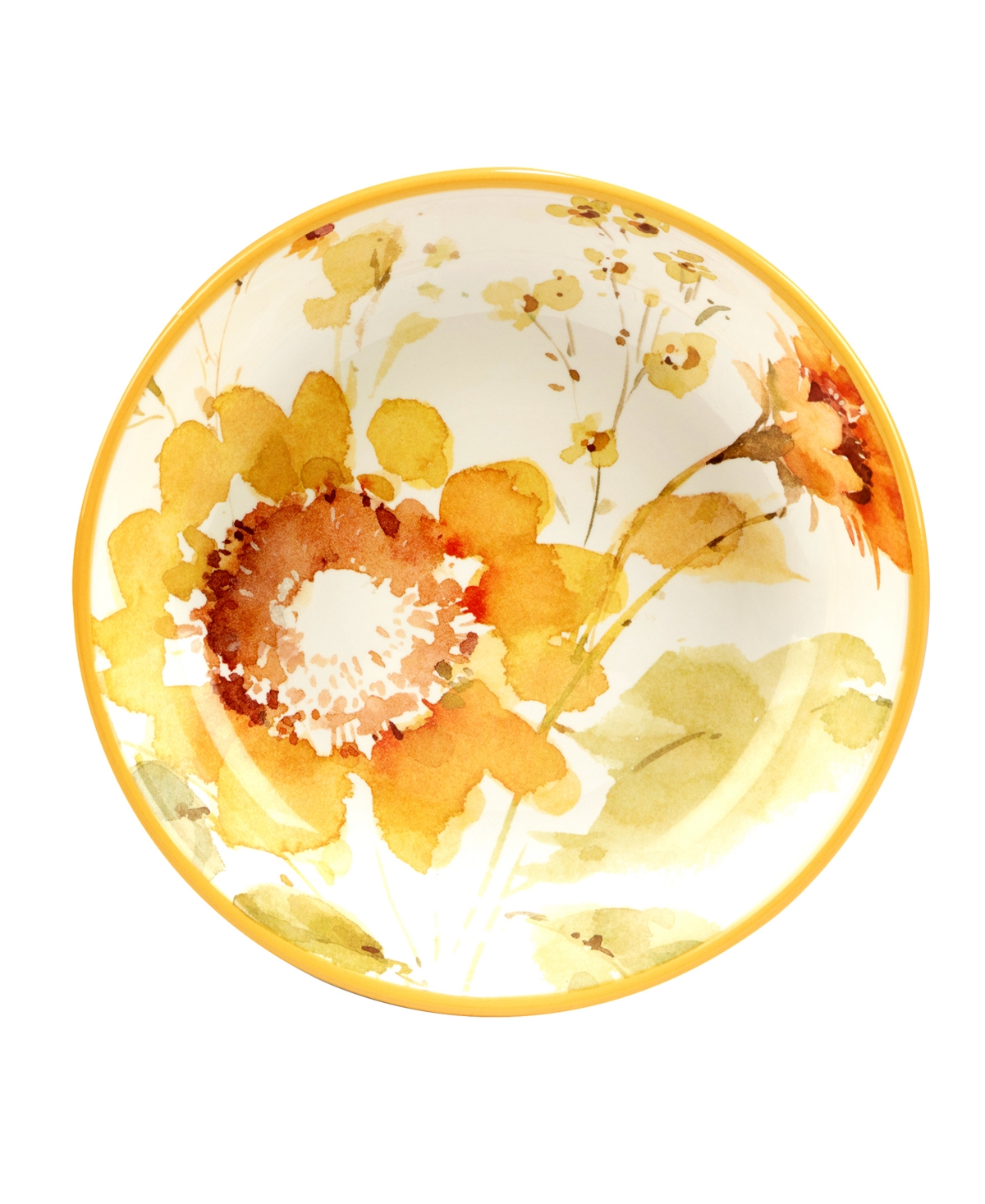 Certified International Sunflowers Forever Soup Bowl, Set of 4