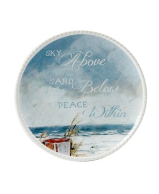 Shorebirds Canape Plates, Set of 4