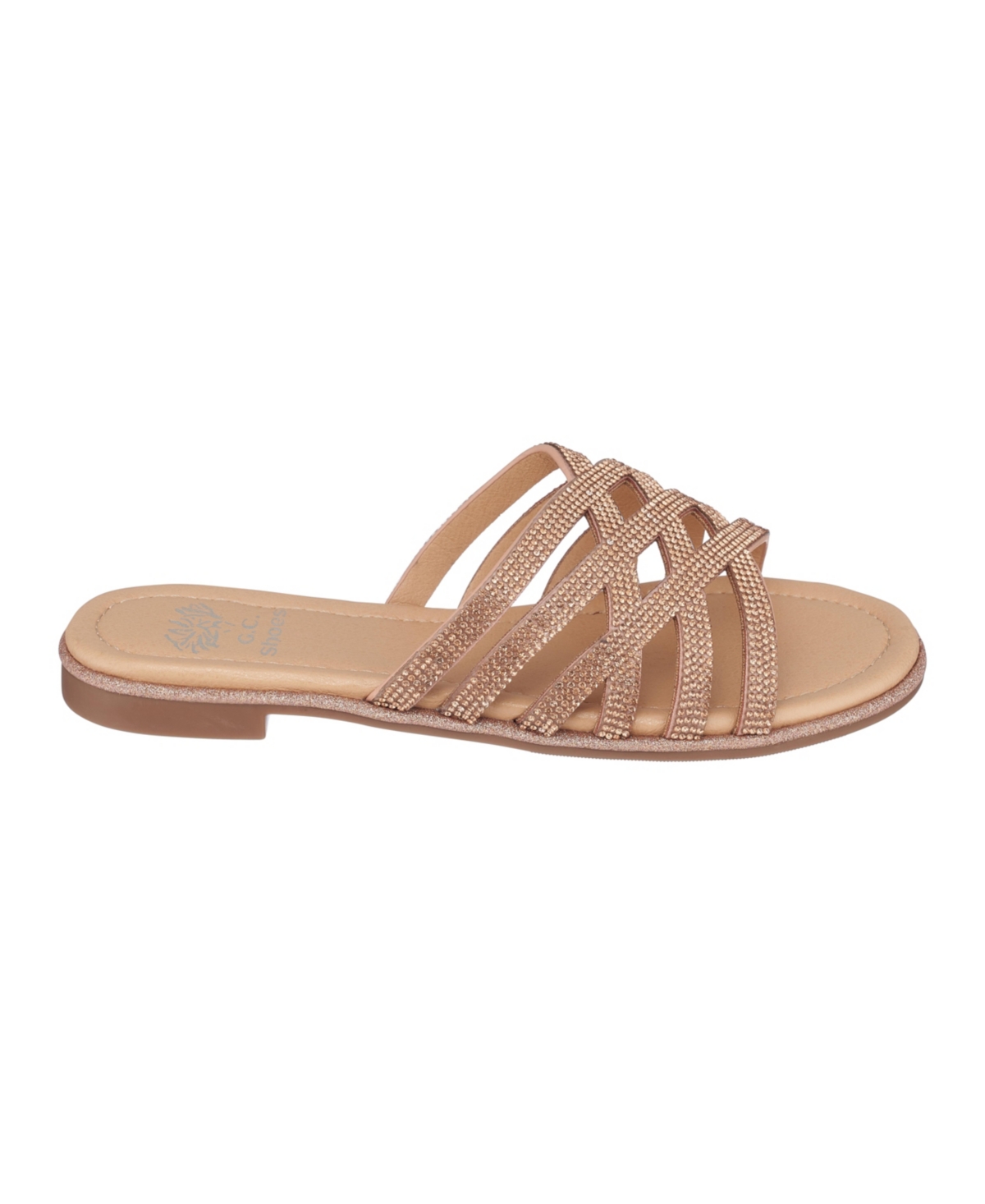 Gc Shoes Women's Sage Flat Slide Sandals - Rose Gold-Tone