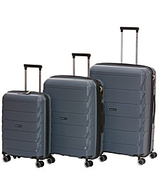 Melbourne Collection Lightweight Polypropylene Spinner Luggage Set, 3 Piece