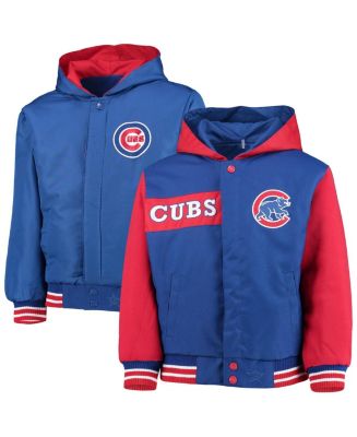 Men's Mitchell & Ness Red/Royal Chicago Cubs Fleece Full-Zip Hoodie Size: Small