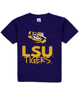 Big Boys Purple LSU Tigers Crew Neck T-shirt - Macy's