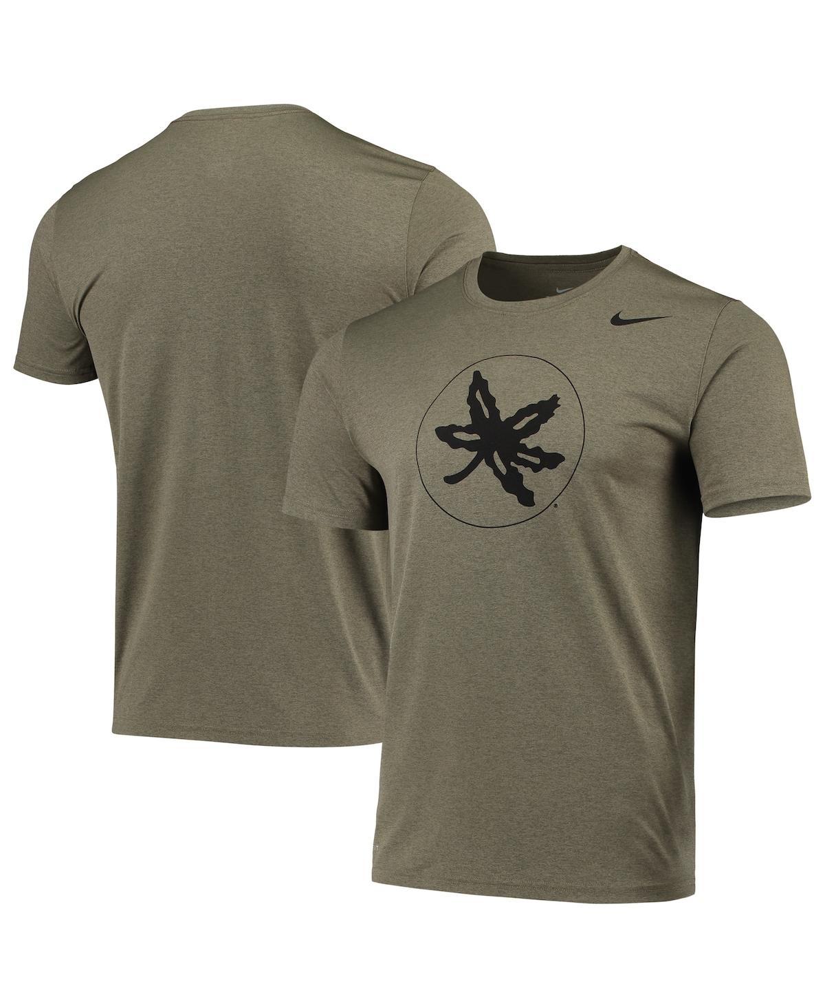 Men's Nike Olive Ohio State Buckeyes Tonal Logo Legend Performance T-shirt