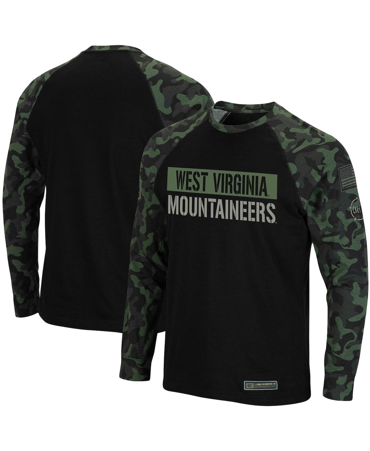 Colosseum Men's  Black, Camo West Virginia Mountaineers Oht Military-inspired Appreciation Big And Ta In Black,camo