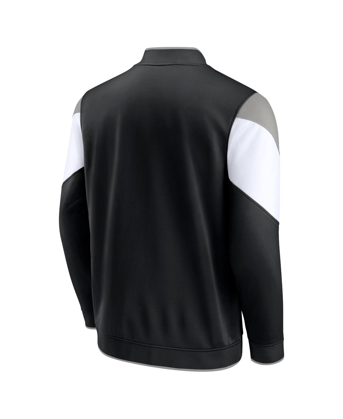Fanatics Men's  Branded Black, Gray Brooklyn Nets League Best Performance Full-zip Jacket In Black,gray