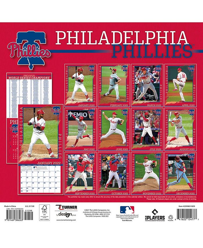 Turner Licensing Philadelphia Phillies 2022 Wall Calendar - Macy's