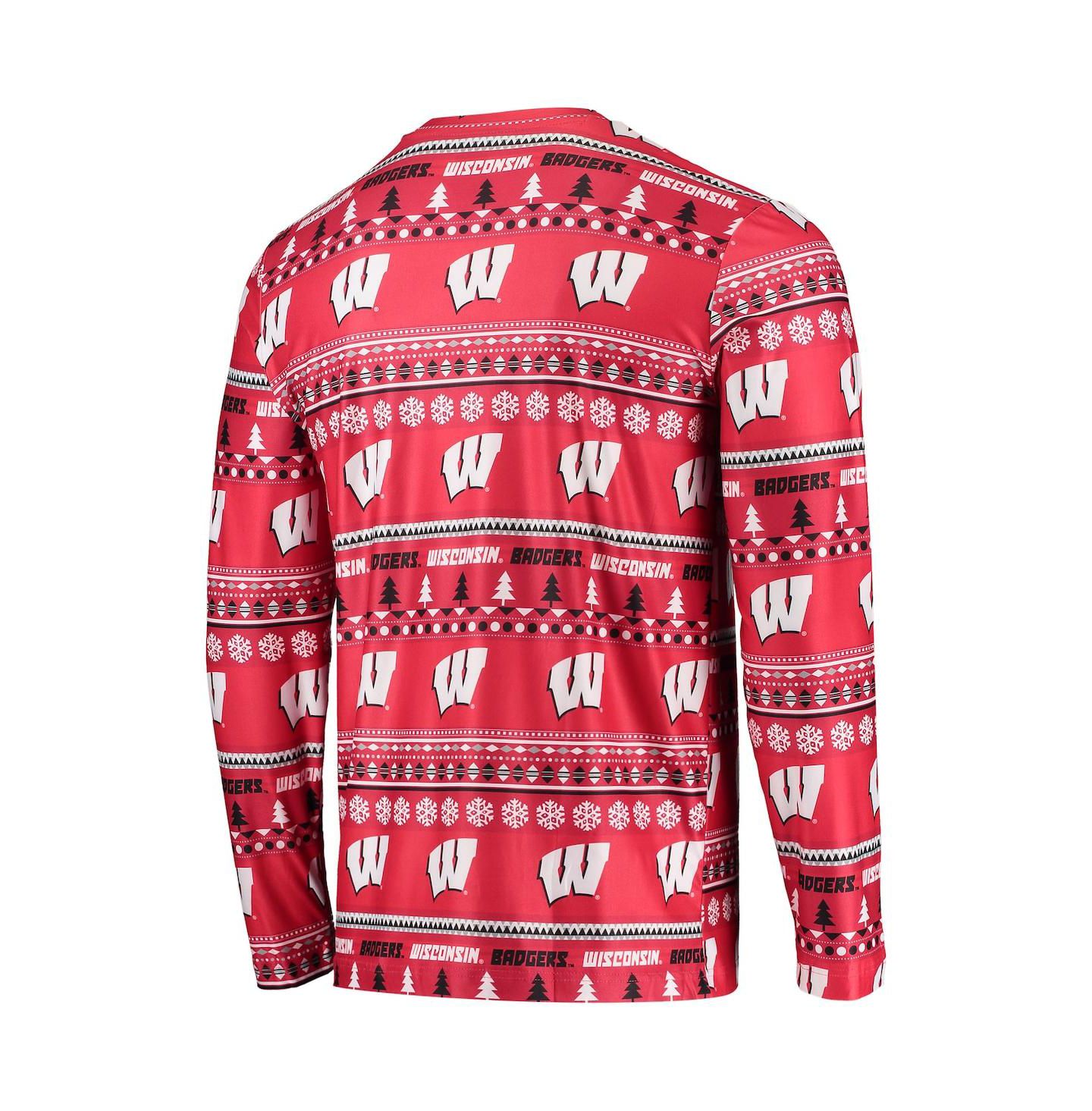 Мужская пижама Concepts Sport Wisconsin Badgers Ugly Sweater, Red — фото 4