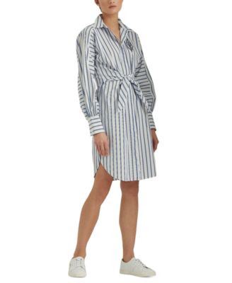 striped cotton broadcloth shirtdress