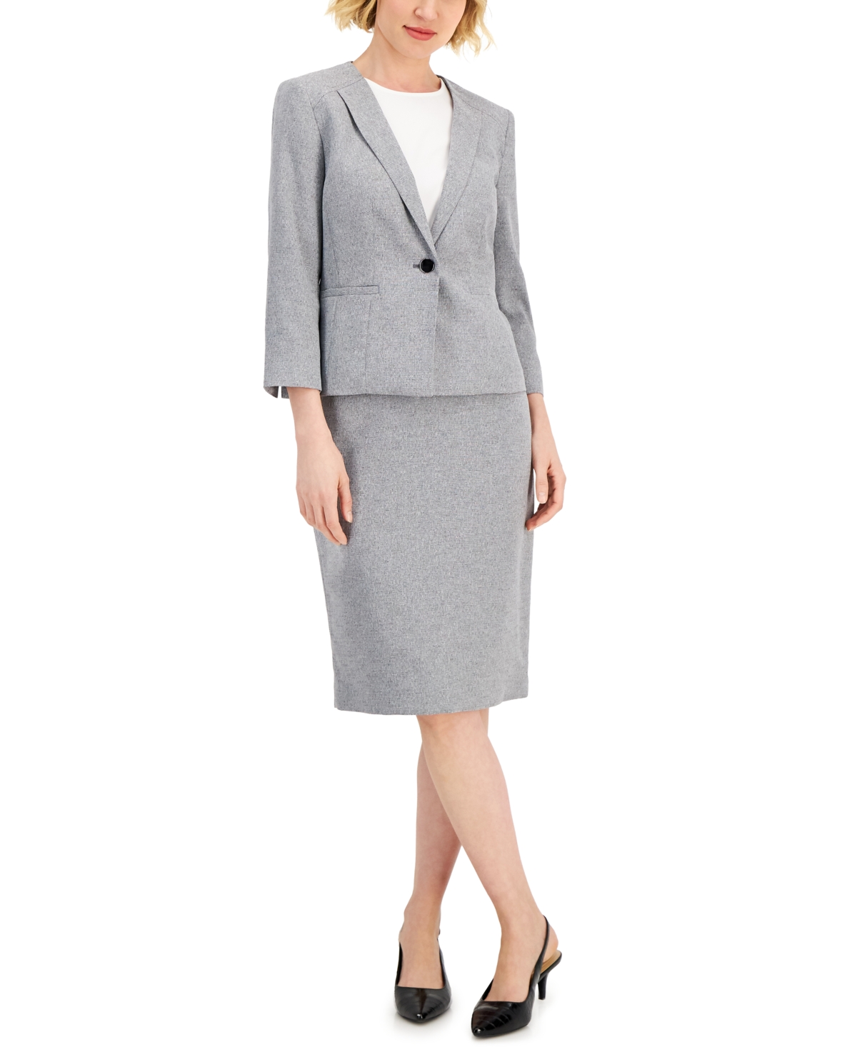 LE SUIT Deep Rose Multi Sz 16 Women's Skirt Suit $200 New 