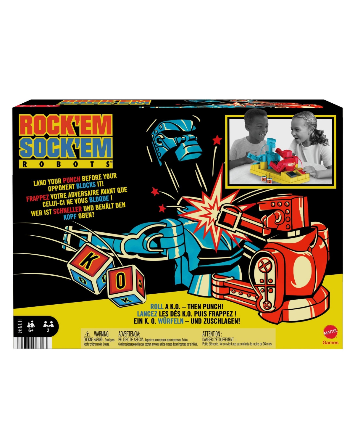 Mattel Rock Em Sock Em Robots Knock Or Block In No Color