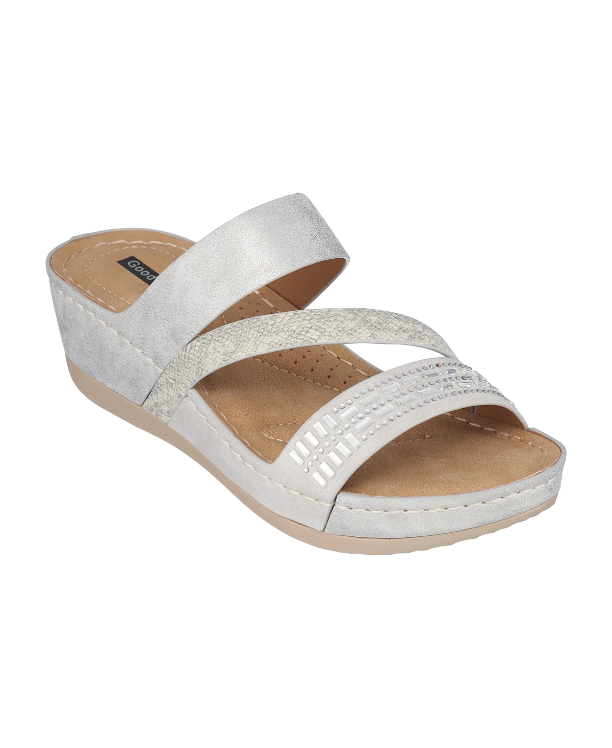 Gc Shoes Women's Tera Wedge Sandals - Silver-Tone