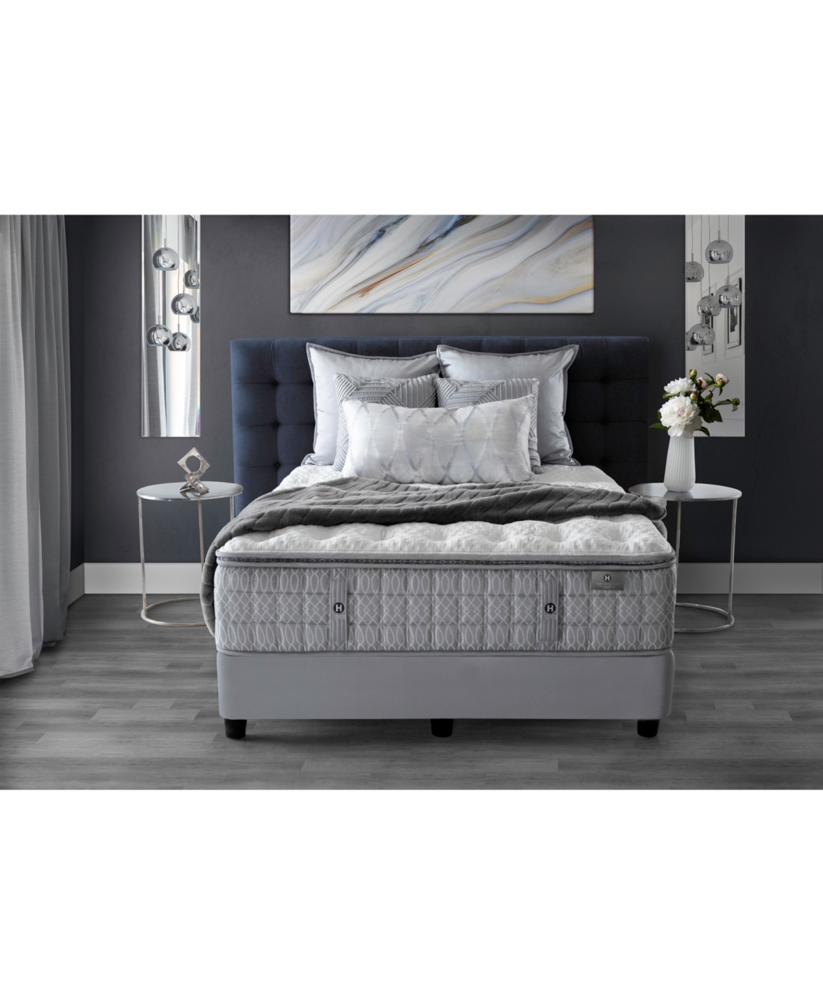 Hotel Collection By Aireloom Holland Maid Coppertech Silver Natural 14.5" Plush Luxe Top Mattress Set- Queen, Created In No Color