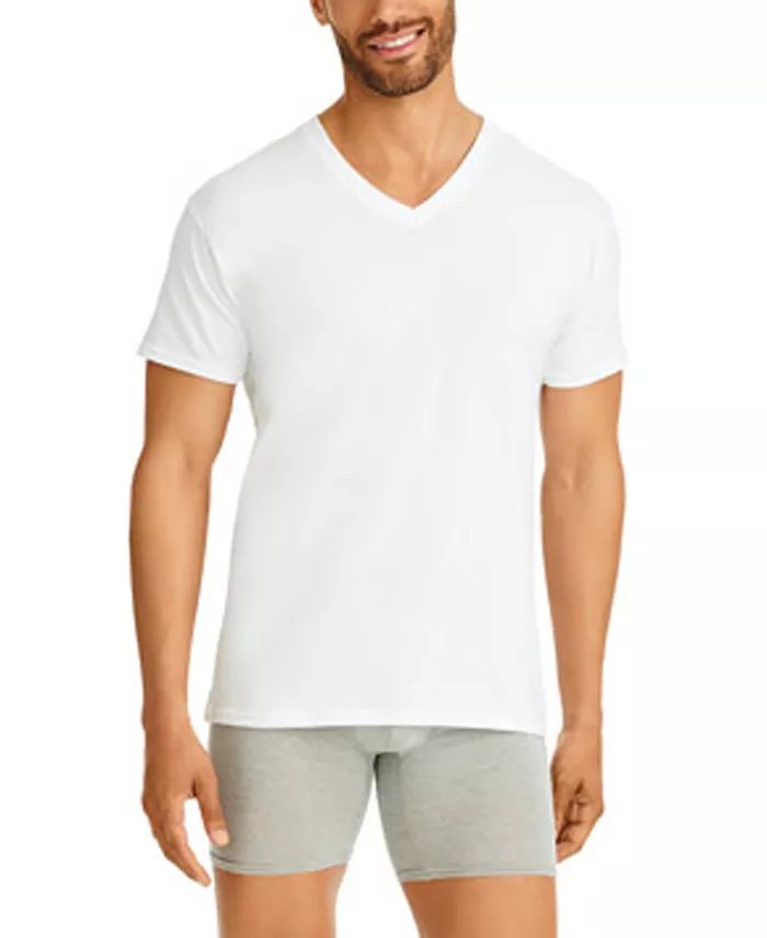 Men's Ultimate 6pk. V-Neck Undershirts - thumbnail 2