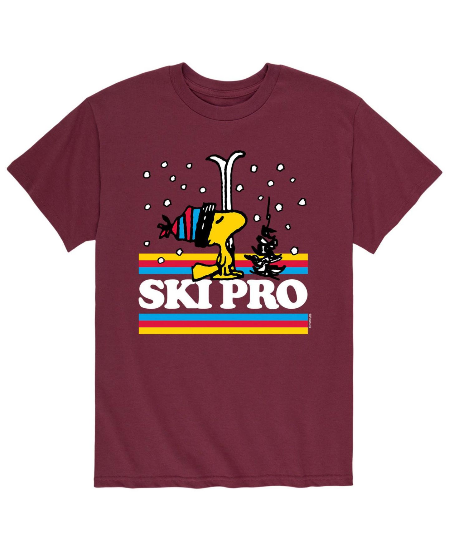 Мужская футболка AIRWAVES Peanuts Ski Pro, цвет: Красный — фото 1