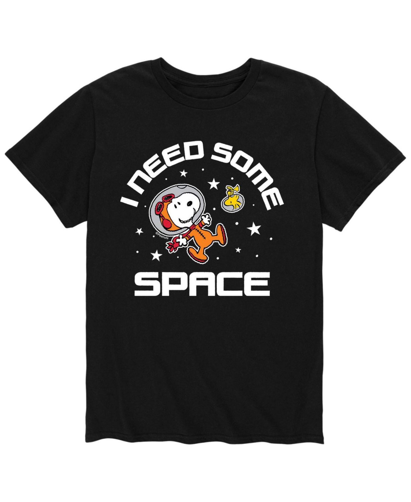 Мужская футболка AIRWAVES Peanuts Need Space, цвет: Чёрный — фото 1