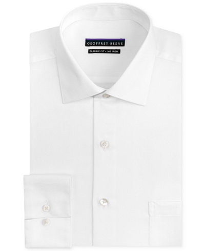 Geoffrey Beene Men's Classic-Fit Wrinkle-Free Sateen Dress Shirt