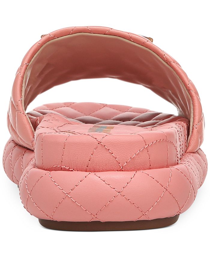 Sam Edelman Women's Karinda Quilted Emblem Slide Sandals Macy's