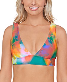 Juniors' Printed Island Bikini Top
