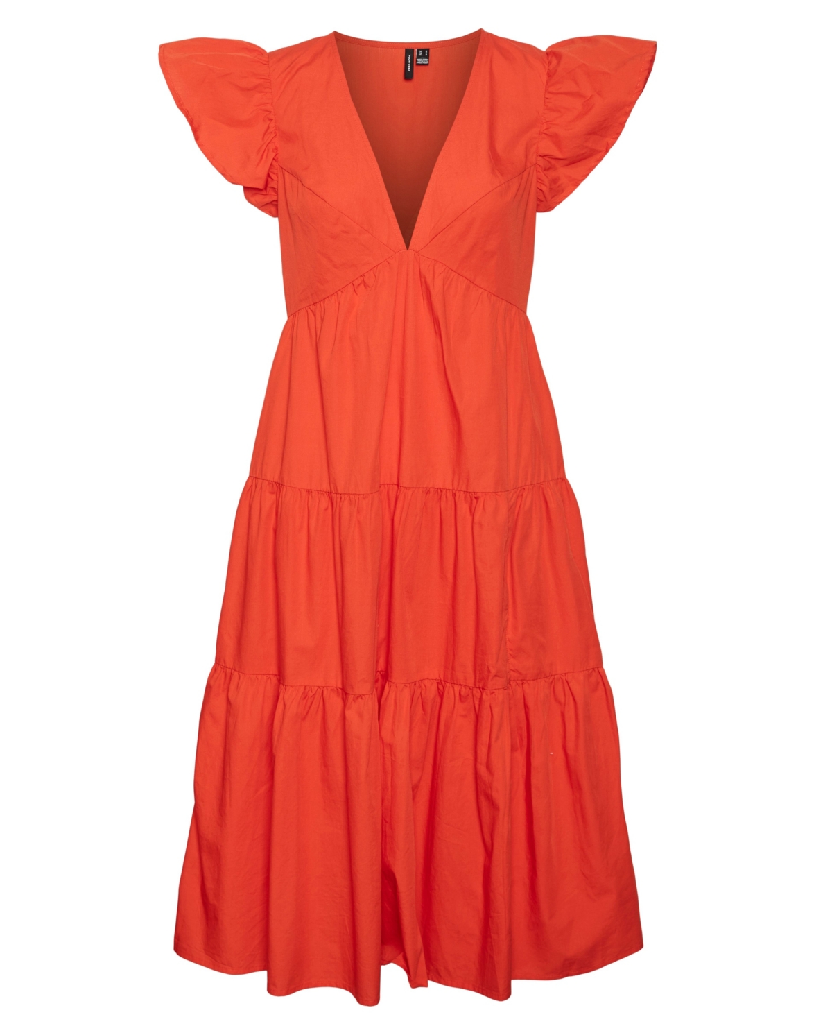 Vero Moda Women's Jarlotte Short Sleeve Calf Slit Dress