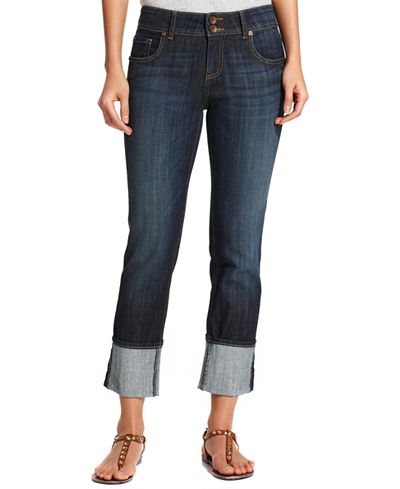 Kut from the Kloth Cameron Cuffed Straight-Leg Jeans