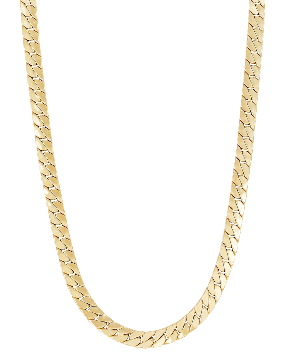 Macy's Franco Link 24" Chain Necklace (3.9mm) In 10k Gold In Yellow Gold