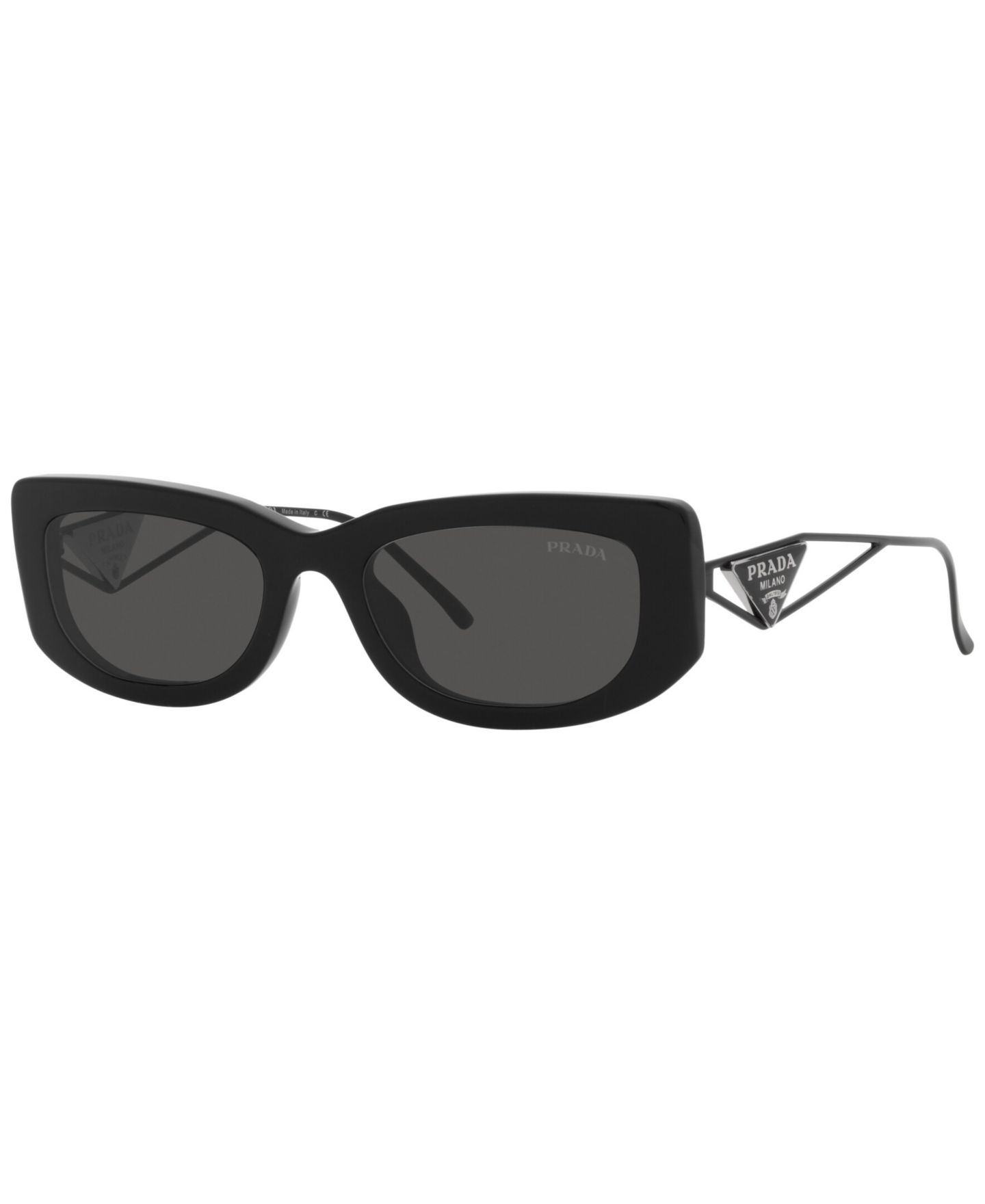 Женские солнцезащитные очки PRADA Symbole Rectangular Sunglasses, PR 14YS, цвет: Чёрный — фото 1