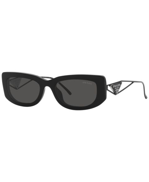 Женские солнцезащитные очки PRADA Symbole Rectangular Sunglasses, PR 14YS, цвет: Чёрный