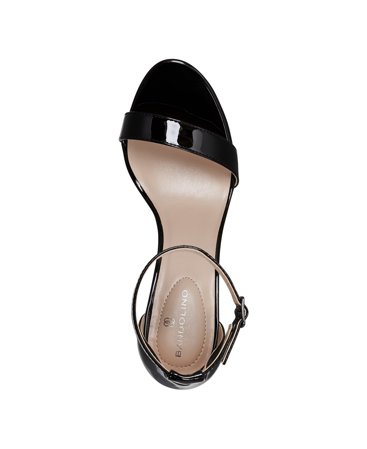 Shop Bandolino Women's Armory Block Heel Dress Sandals In Black Patent