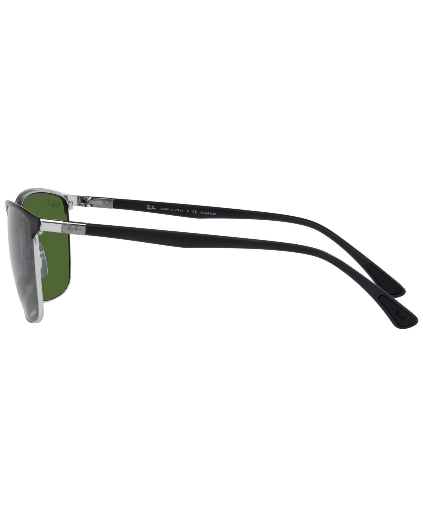 Солнцезащитные очки Ray-Ban Unisex Polarized Sunglasses, RB3686 57, цвет: Чёрный серебряный — фото 2