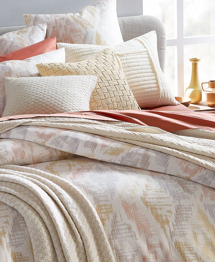 Oake Ikat Diamond Duvet Cover, King, Created for Macy's Macy's