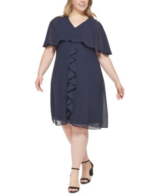 Jessica Howard Plus Size Ruffled A-Line Dress - Macy's