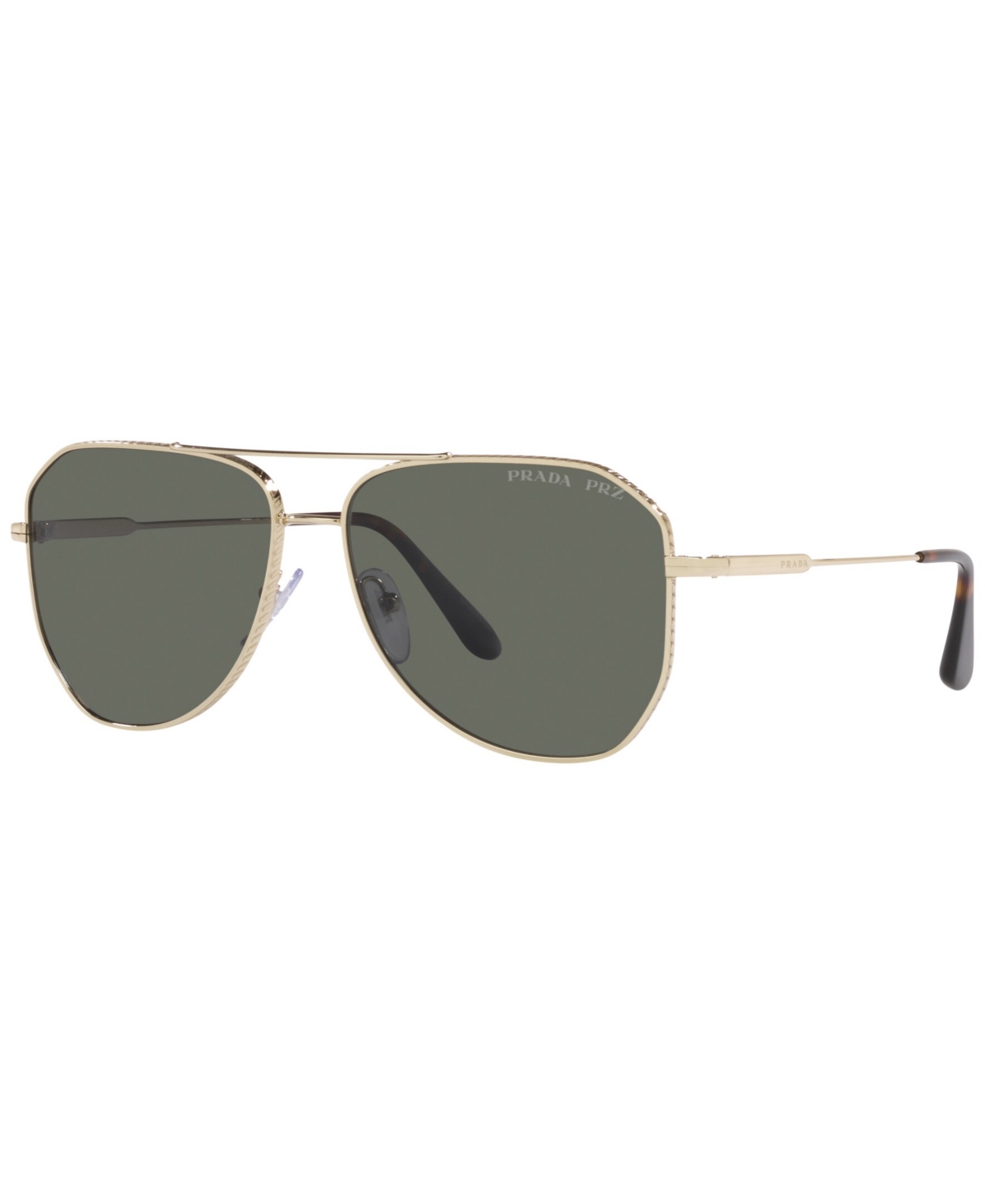 Shop Prada Polarized Sunglasses, 0pr 63xs In Pale Gold-tone