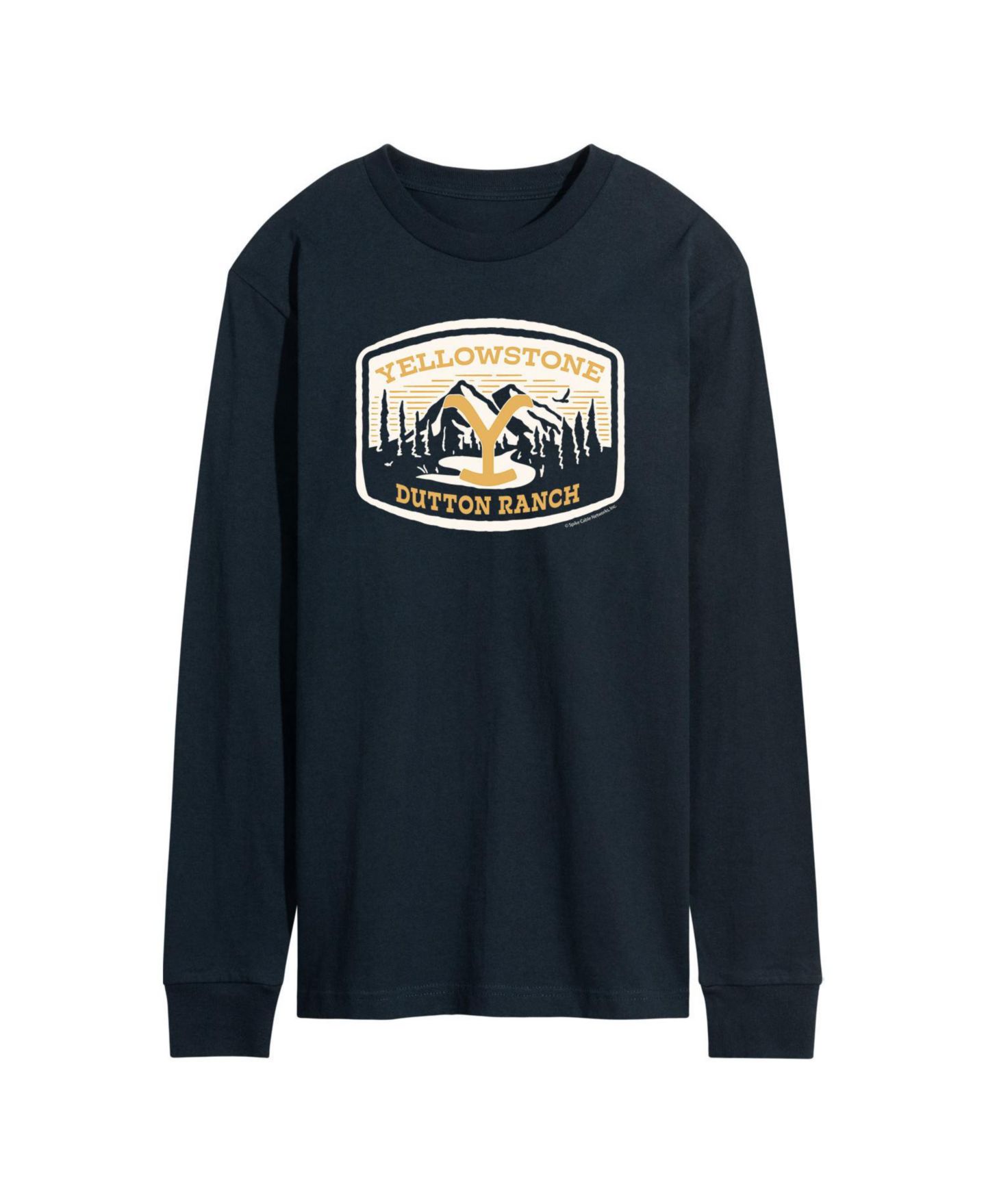 Мужская футболка AIRWAVES Yellowstone Mountain Scene Long Sleeve, цвет: Синий — фото 1