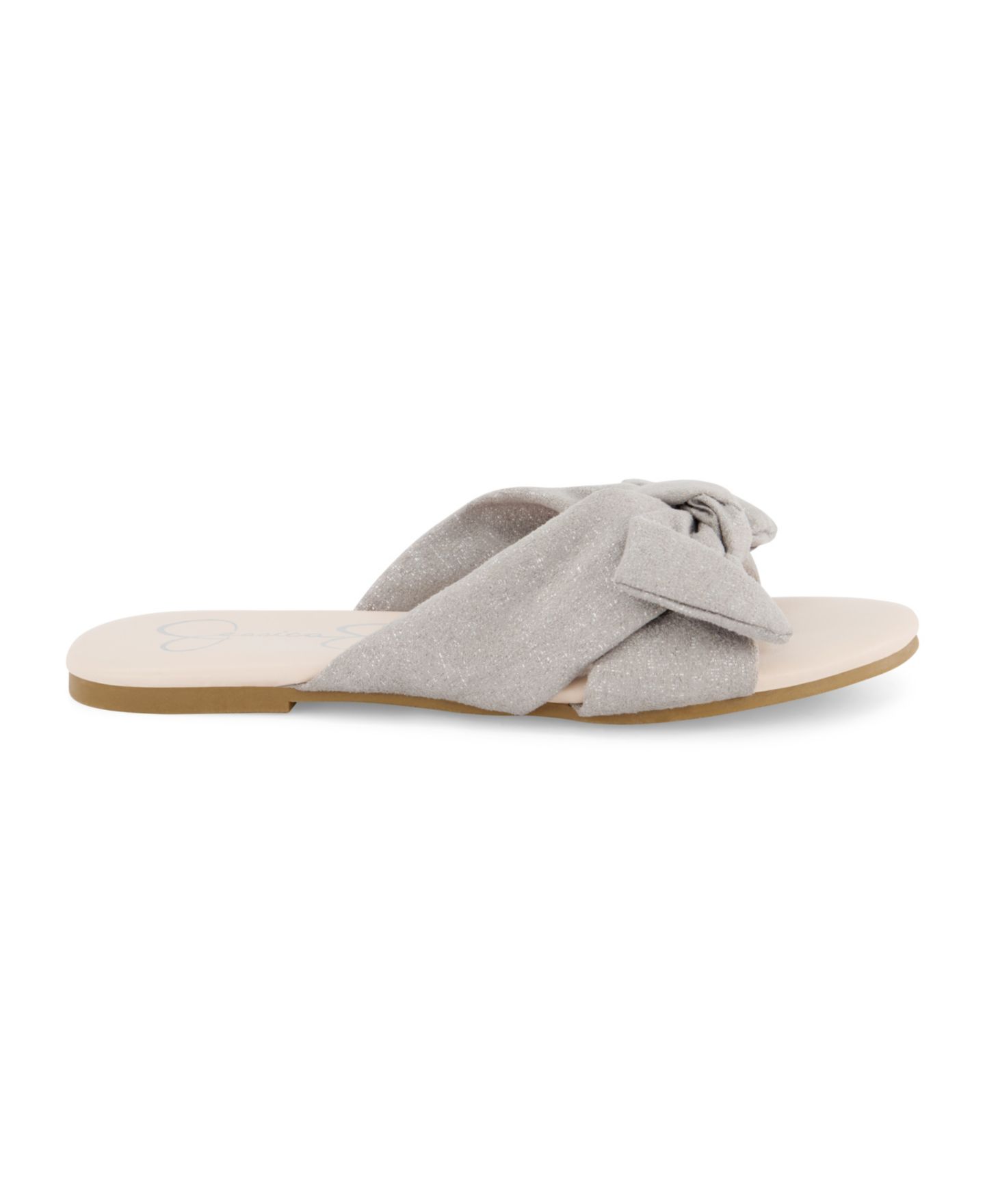 Сандалии Jessica Simpson Flat Bow Sandal для девочек, цвет: Серебряный — фото 2