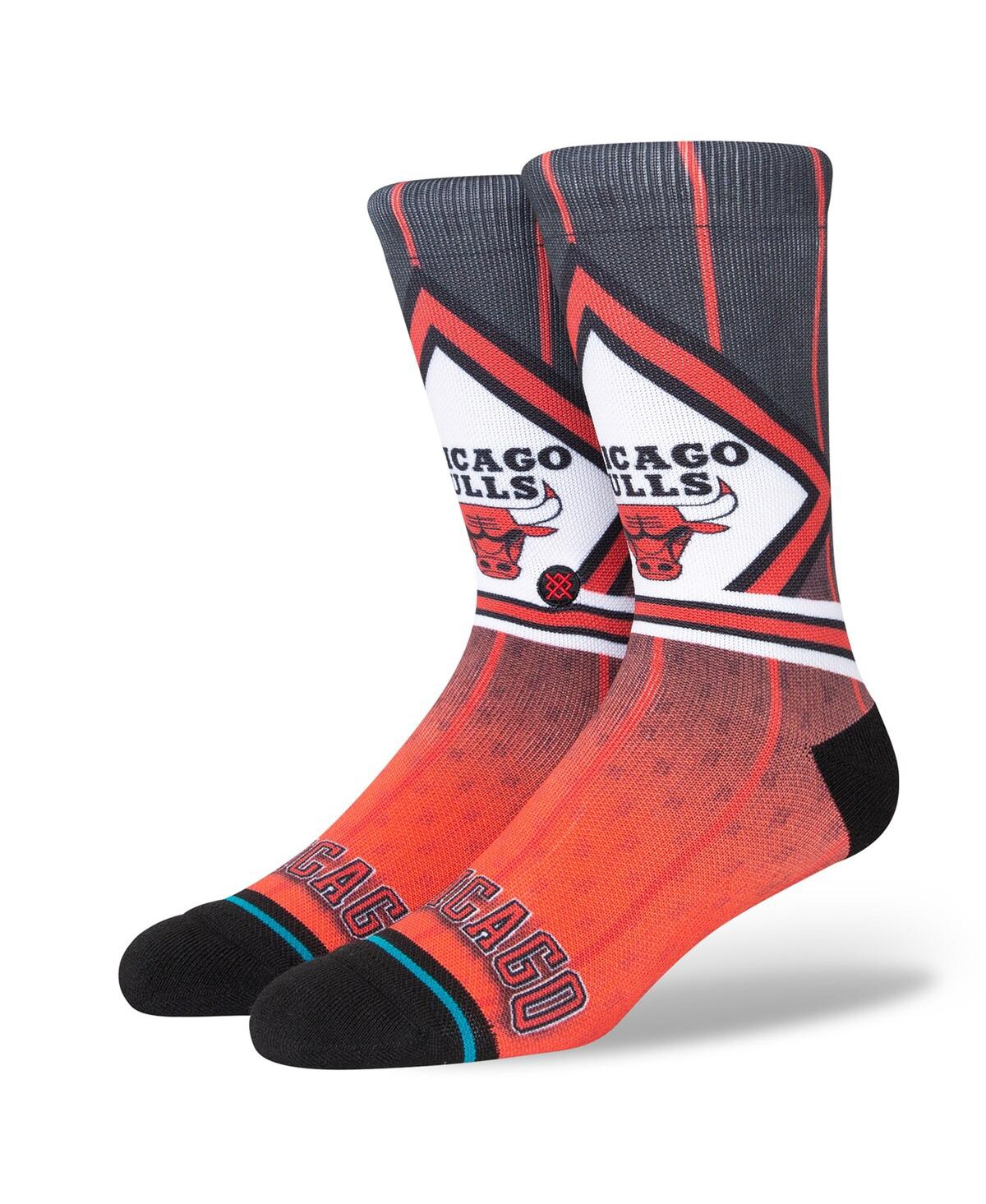 Shop Stance Men's Chicago Bulls Hardwood Classics Fader Collection Crew Socks In Black