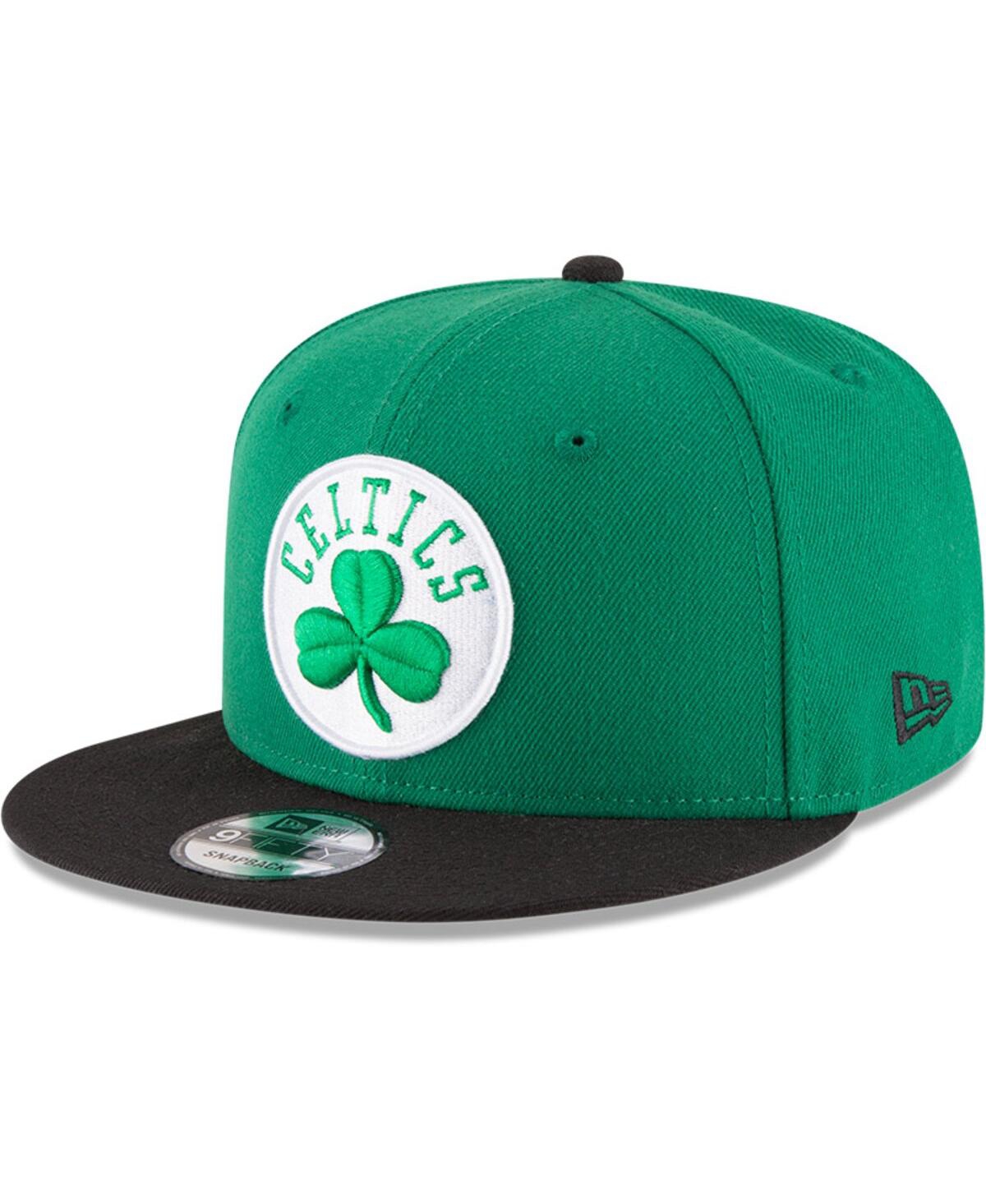 Men'sand Black Boston Celtics 2-Tone 9FIFTY Adjustable Snapback Hat - Kelly Green, Black