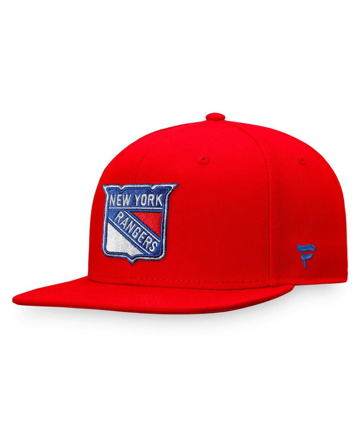 Men'sNew York Rangers Core Primary Logo Fitted Hat - Red