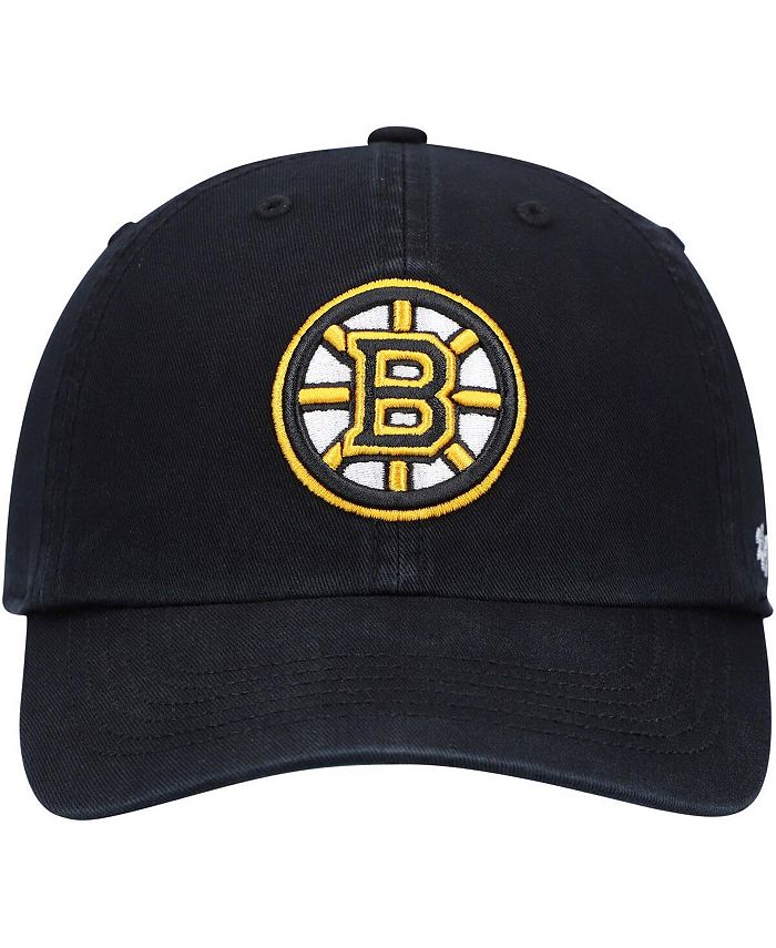 '47 Brand Men's Black Boston Bruins Logo Franchise Fitted Hat - Macy's