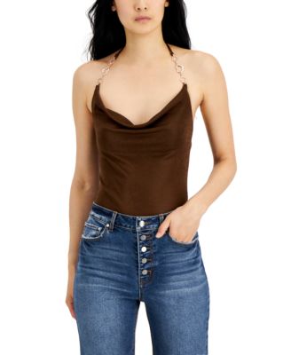 Just Polly - Juniors' Heart-Chain Bodysuit