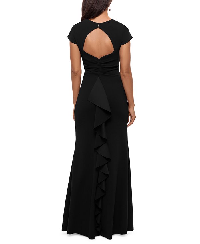 XSCAPE Ruffled Cutout-Back Gown & Reviews - Dresses - Women - Macy's