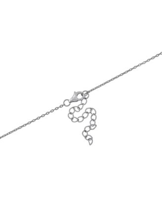 Cubic Zirconia Wifey Pendant Necklace in Sterling Silver, 16" + 2" extender, Created for Macy's