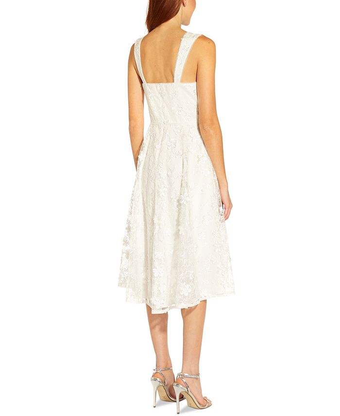 Adrianna Papell Embroidered High-Low Dress - Macy's