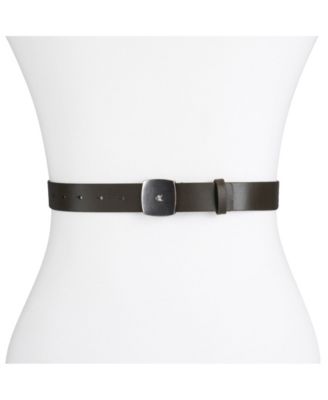 Women's Micro CK Logo Leather Pant Belt
