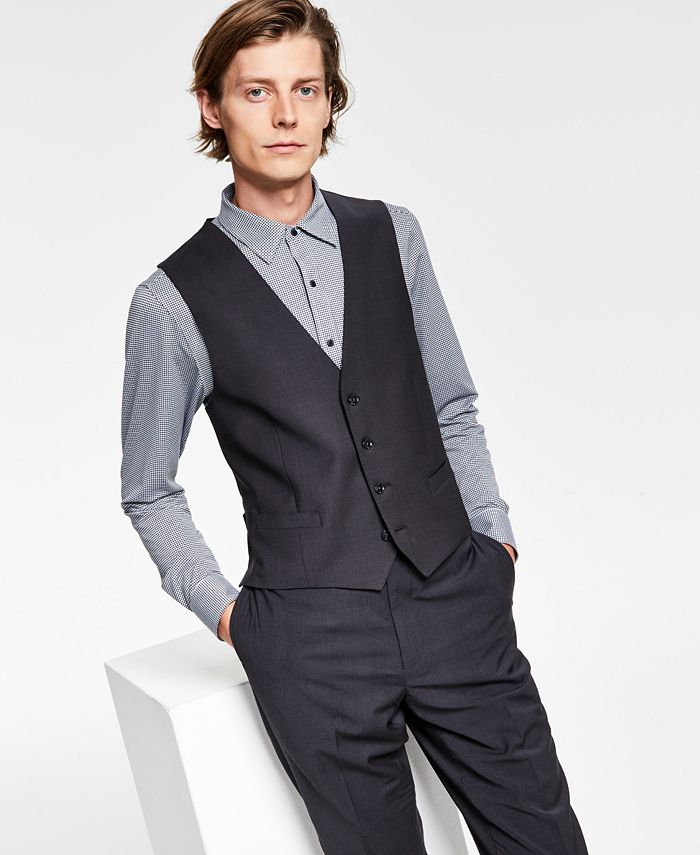 Calvin Klein Men's X-Fit Stretch Solid Suit Vest & Reviews - Vests - Men -  Macy's