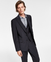Calvin Klein Men's Slim-Fit Wool Infinite Stretch Suit Jacket - Charcoal