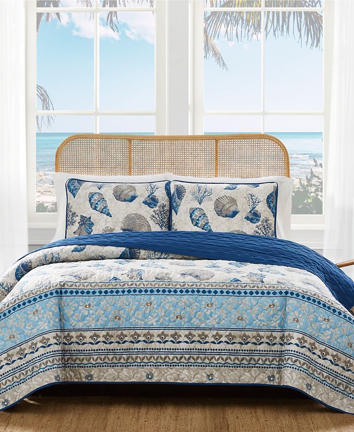 Truly Soft Seashell Stripe Quilt Set, King Macy's